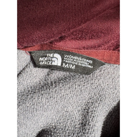 The North Face Pullover Hoodie Gray Burgundy Women M Long Sleeve - Picture 3 of 3